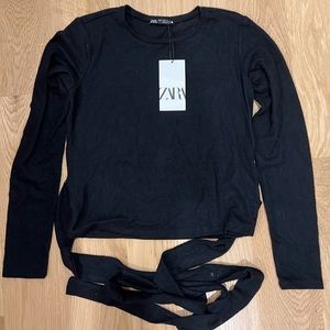 NWT* Zara knitted wrap sweater.
